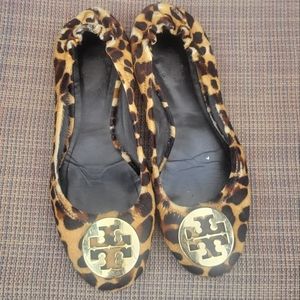 Tory Burch Ballerina Leopard Flats, Size 8